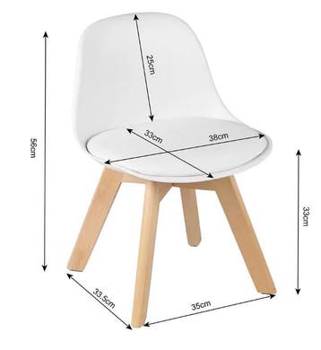 Kinderstoel met rugleuning en houten poten voor kinderkamer, Kinderen en Baby's, Verzenden, Nieuw