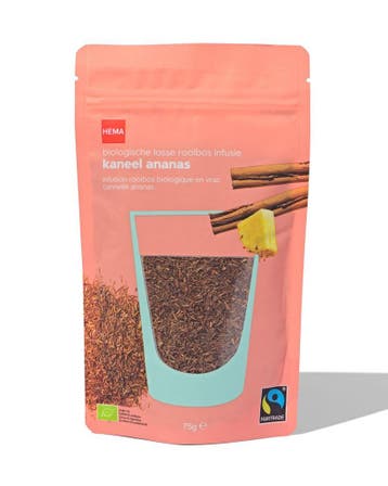 HEMA Navulling bio rooibos kaneel-ananas fruit 75gr, Verzenden