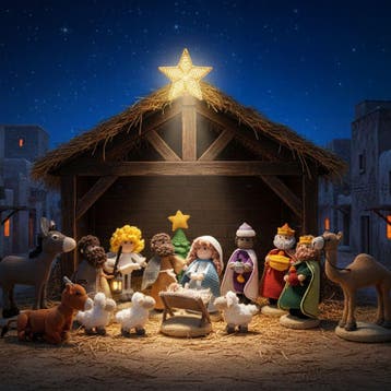 Maria Jozef Jezus en Kribbe Haken voor Mini Kerststal - Ha, Ophalen of Verzenden, Nieuw