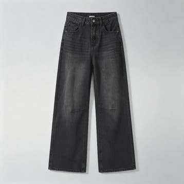 Dames Y2K Jeans met Strass en Wijde Pijpen - Zwart Gewassen, Verzenden, Nieuw