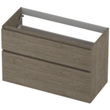 INK - Onderkast 2 Laden Greeploos Hout Decor met Houten, Ophalen of Verzenden, Nieuw