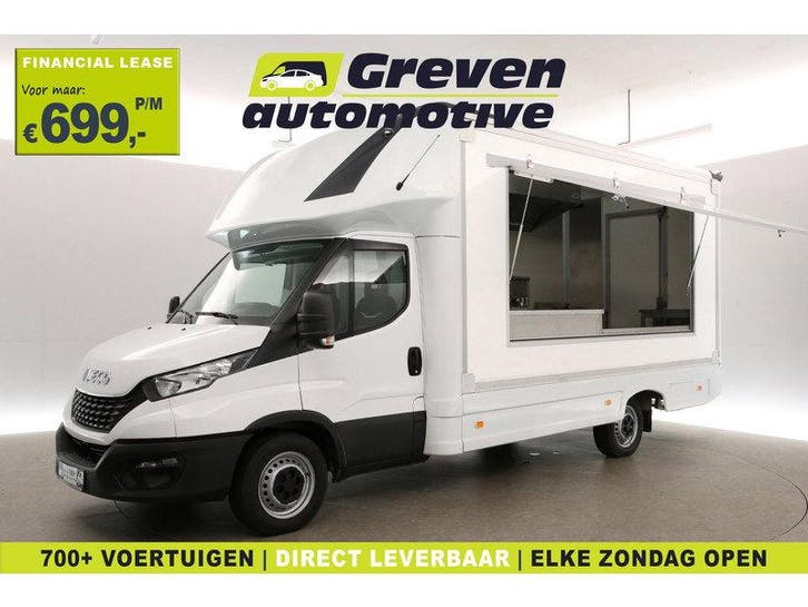 Iveco Daily 35S14 2.3 410 | Foodtruck | Patatwagen |, Auto's, Bestelauto's, Handgeschakeld, Diesel, Wit, Iveco