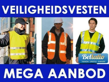 Polyester veiligheidsvest - Reflecterend - Geel - Oranje, Ophalen of Verzenden, Nieuw