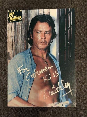 AUTOGRAPHE photographie 14x10 signé de Alain DELON., Nieuw
