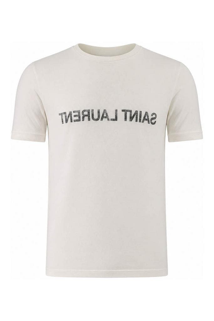Saint Laurent T-shirt in maat M Wit, Kleding | Heren, T-shirts, Wit, Zo goed als nieuw, Verzenden
