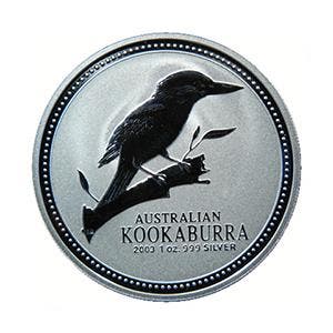 Kookaburra 1 oz 2003 (109.439 oplage), Verzenden, Losse munt, Zilver
