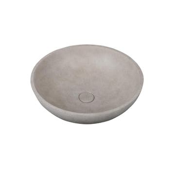 Waskom Thano 44x44x14.5cm beton rond donker grijs inclusief, Verzenden, Nieuw