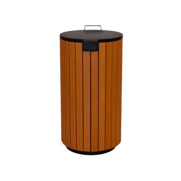 Buitenafvalbak houtlook 90ltr - antraciet, Verzenden, Nieuw