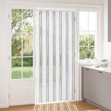 vidaXL Insecten Gordijn Chenille Lichtgrijs en wit. 100 x, Verzenden, Nieuw