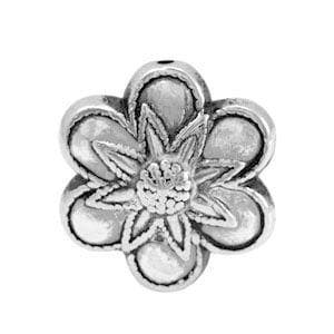 12 x Kralen metallook bloem Antiek zilver ca. 24x19mm (Ø1.., Ophalen of Verzenden, Nieuw, Kraal