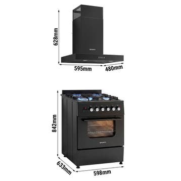 GGM Gastro | Gasfornuis - 8,4 kW - 4 pitten - incl. |, Verzenden