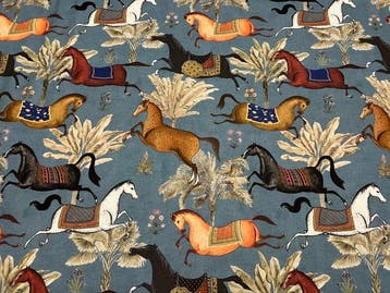 500 x 140 cm – Oeko-Tex katoen met exotische paarden en