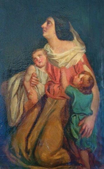 Han van Meegeren (1889-1947) - Moeder met twee kinderen