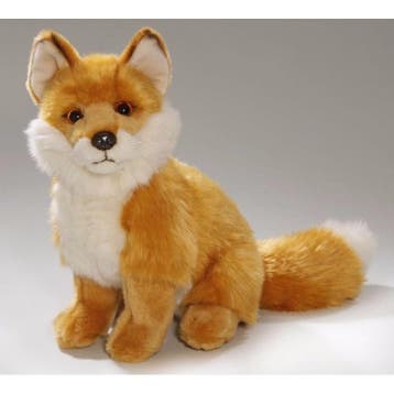 CarlDick vos knuffel - pluche - zittend - 28 cm - bosdieren, Verzenden, Nieuw