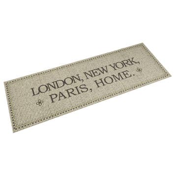 vidaXL Keukenmat wasbaar Home-tekst 60x180 cm fluweel, Verzenden, Nieuw