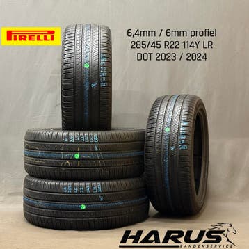 285/45/22 114Y LR Pirelli 4seizoensbanden 6,4/6mm profiel 4X, Gebruikt, 285 mm, Overige maten, Ophalen of Verzenden