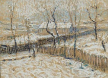 F. Verhaegen (1883-1975) - Winterlandschap, Antiek en Kunst, Kunst | Schilderijen | Klassiek