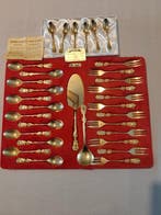 Fabiora - Bestekset voor 12 personen (32) - Staal, Verguld