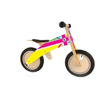 KiddiMoto Loopfiets Kurve Rainbow Union Jack (Kinderen), Ophalen of Verzenden, Nieuw