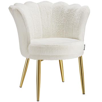 Fauteuil Stella, dikke vulling, 67x64x76cm - Imitatiebond cr, Huis en Inrichting, Stoelen, Verzenden, Nieuw