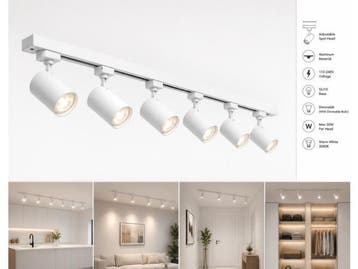 Veiling - 10 x 1-Fase Railverlichting Set – Wit, Nieuw