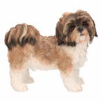 Beeldje schoothondje Shih Tzu bruin/wit11 cm - Beeldjes, Verzamelen, Beelden en Beeldjes, Ophalen of Verzenden, Nieuw