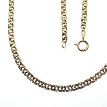 Gouden Prince of Wales collier; 45,5 cm (Ketting), Ophalen of Verzenden, Gebruikt, Goud, Goud