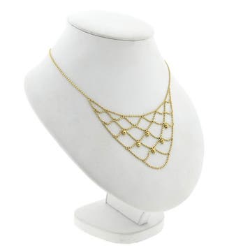 Gouden collier met bolletjesschakel; 14 karaat; 40 cm, Ophalen of Verzenden, Gebruikt, Goud, Goud