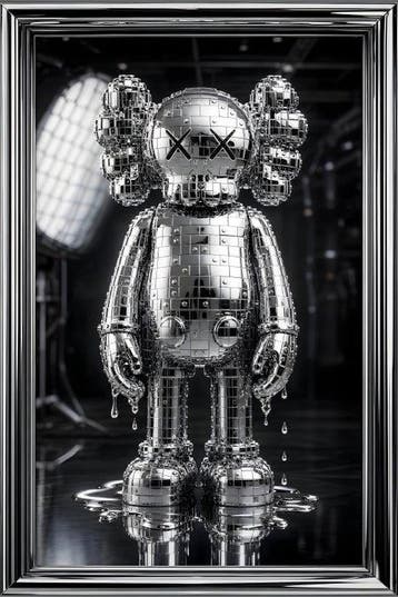 daveY - KAWS LEGO – Liquid Chrome (Mercury Melt), Nieuw