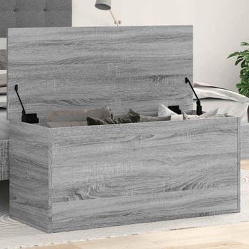 vidaXL Opbergbox 100x42x46 cm bewerkt hout grijs sonoma, Huis en Inrichting, Woonaccessoires | Kisten, Verzenden, Nieuw