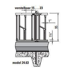 Voerhek verstelbaar zelfsluitend Spinder Baseline voor vaarz