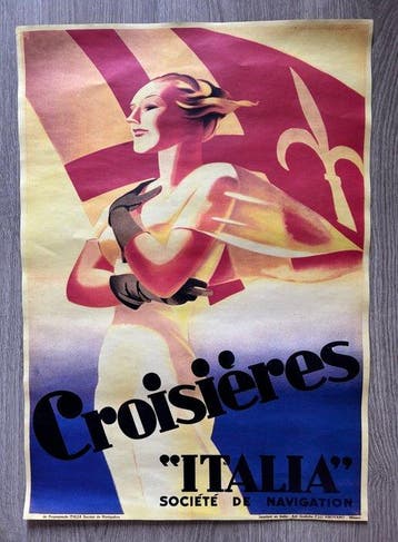 Marcello Dudovich - Croisières Italia manifesto
