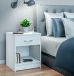 Nachtkastje Hamburg Wit 50x40x35cm (Meubelen, Interieur), Verzenden