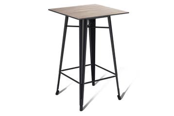 Metalen statafel - Zwart | 70x70cm | Hamburg, Ophalen of Verzenden, Nieuw, Vierkant, Kunststof