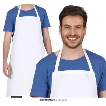 Koksschort Volwassenen Wit, Kleding | Dames, Ophalen of Verzenden, Nieuw