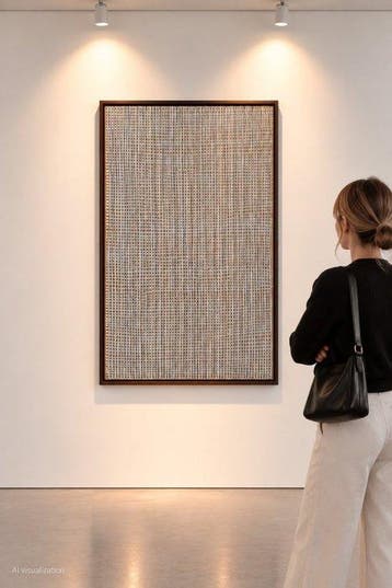 Baptiste Laurent - Brown stripes, XL poscsa on paper, 2014