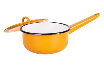 geëmailleerde pan met deksel | steelpan, Verzenden, Nieuw