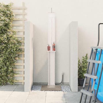 vidaXL Buitendouche 246 cm Massief grenenhout en roestvrij, Verzenden, Nieuw