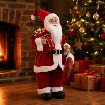 vidaXL Kerstman figuur Rood 62 cm Polyester, Verzenden, Nieuw