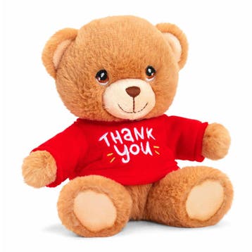 Keel Toys beer knuffel - pluche - rood shirt - 14 cm, Verzenden, Nieuw