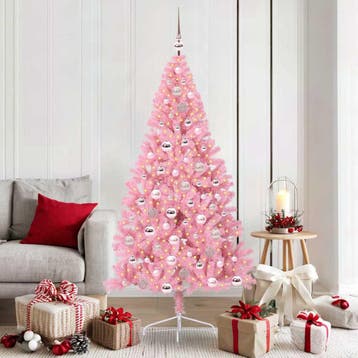 vidaXL Kunstmatig Voorverlicht Kerstboom met 300 LED Roze, Verzenden, Nieuw