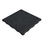 Rubber tegel met EPDM toplaag 45 mm - 50 x 50 cm - Zwart, Tuin en Terras, Tegels en Klinkers, Verzenden, Nieuw