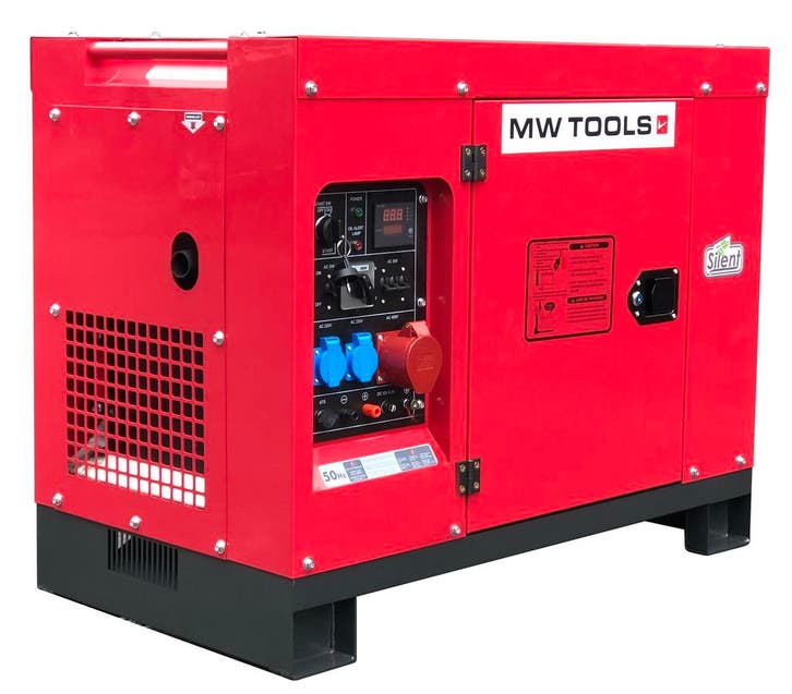 Diesel generator 8kW 1x230V + 10kW 3x400V MW Tools, Zakelijke goederen, Machines en Bouw | Aggregaten, Ophalen of Verzenden