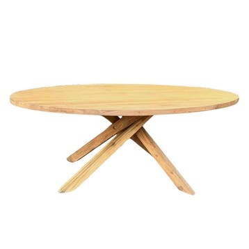 Stel uw ovale tafel samen -  180x90 cm Houten twistpootStel, Ophalen of Verzenden, Nieuw