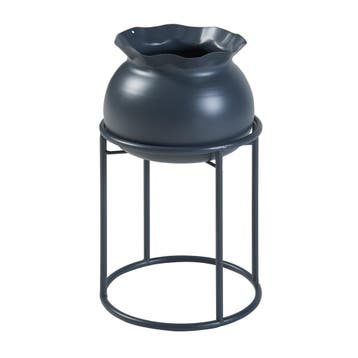 Plantenstandaard Assen 31,5x19,5 cm zwart [en.casa], Verzenden, Nieuw