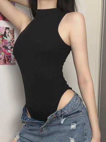 Zwarte Mouwloze Bodycon Jumpsuit - Stijlvolle Streetwear Bod, Verzenden, Nieuw