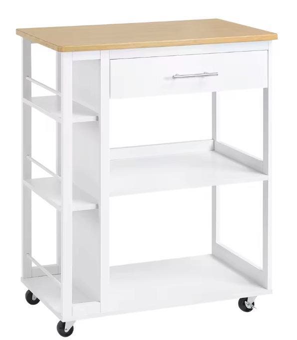 Keukentrolley met Werkblad, Lade en Planken – 73×88×38 cm, Huis en Inrichting, Tafels | Eettafels, Nieuw, Verzenden