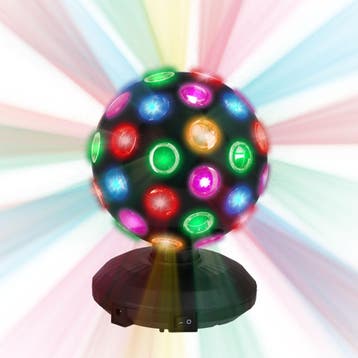 Party Time LED Discobal 12,5 cm Zwart (Overige), Verzenden, Nieuw