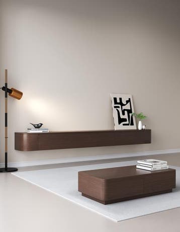 TV meubels NIEUW 180, 240 en 300cm Zwart eiken, Beige, Wit, 150 tot 200 cm, Eikenhout, Nieuw, Minder dan 100 cm