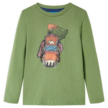 vidaXL Kindershirt met lange mouwen 128 lichtkakikleurig, Verzenden, Nieuw